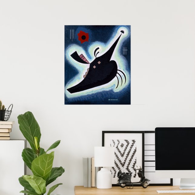 Wassily Kandinsky - Spitzes Schwarz. Poster (Heimbüro)