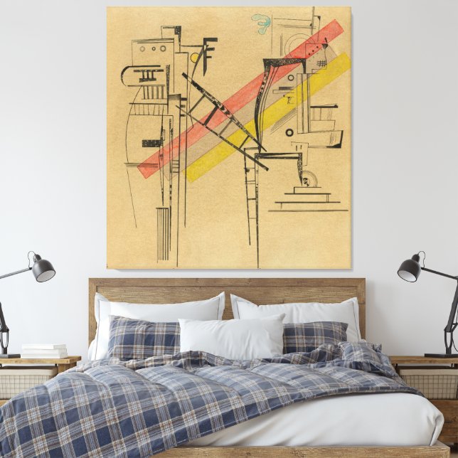 Wassily Kandinsky - Transmission (1935) Leinwanddruck (Insitu (Schlafzimmer))