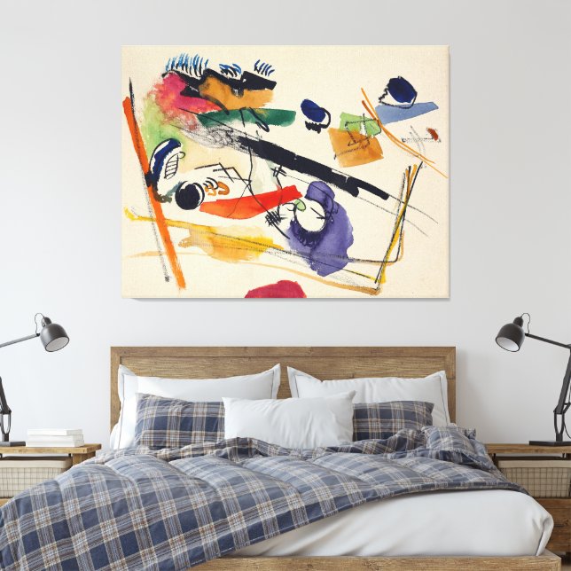 Wassily Kandinsky - Untitled (1913) Leinwanddruck (Insitu (Schlafzimmer))