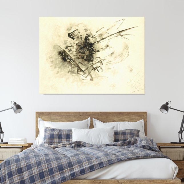 Wassily Kandinsky - Untitled (1916)  - 319813 Leinwanddruck (Insitu (Schlafzimmer))