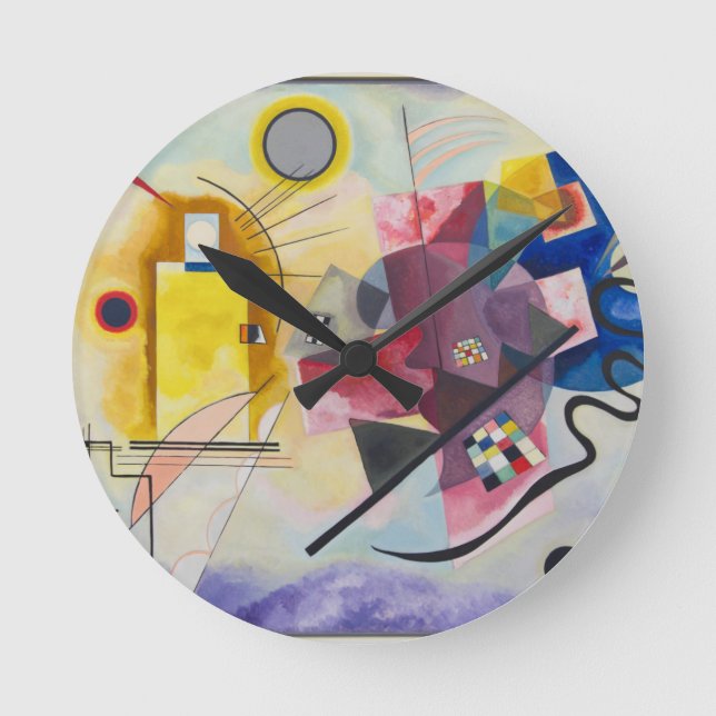 Wassily Kandinsky | Yellow-Red-Blue - 1925 Runde Wanduhr (Vorderseite)