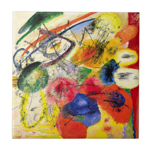 Wassily Kandinskys Kunstwerk, Schwarze Striche 1, Fliese