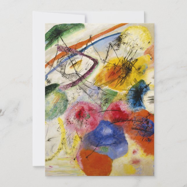Wassisch Kandinsky - Schwarze Linien Einladung (Vorderseite)
