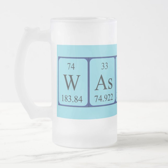 Wassue mot de table périodique gelé mug (Gauche)