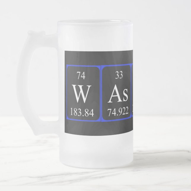 Wassue mot de table périodique gelé mug (Gauche)