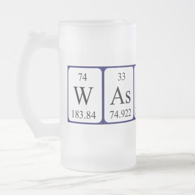 Wassue mot de table périodique gelé mug (Gauche)