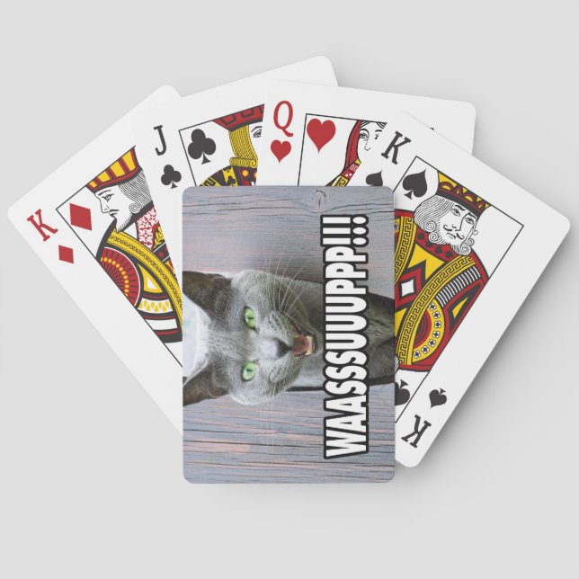 WASSUP - Cat Meme Spielkarten (Rückseite)