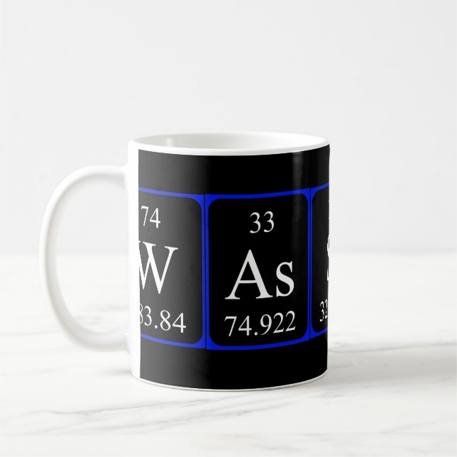 Wassus periodische Tasse von Tabellenwörtern (Links)