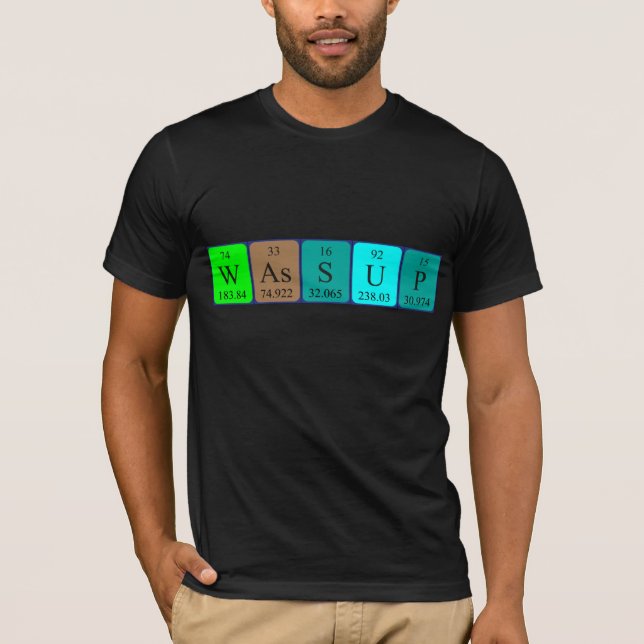 Wassus Shirt für periodische Tabellenwörter (Vorderseite)