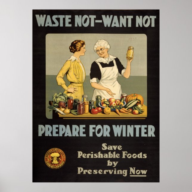 Waste Not Want Not Poster (Vorne)
