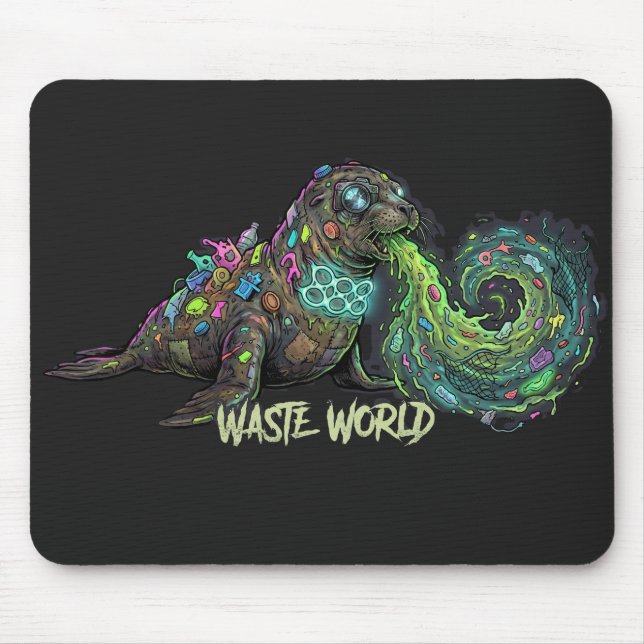 Waste World – Eco Protest Mouse Pad Mousepad (Vorne)