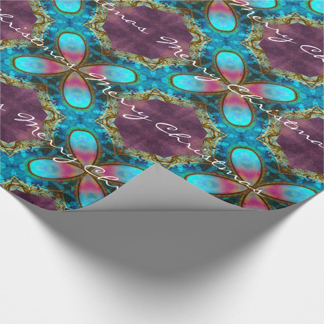 Wasterfall Weihnachtsmoderne Eleganz Geschenkpapier (Ecke)