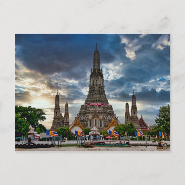 Wat Arun Bangkok Thailand Postkarte (Vorderseite)