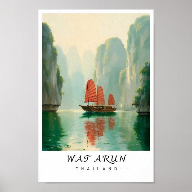 Wat Arun Bangkok Thailand  Wall Art, Temple Poster (Vorne)
