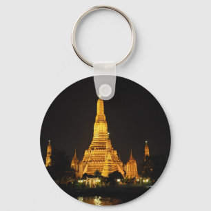 Wat Arun Tempel in Bangkok bei Nacht Schlüsselanhänger