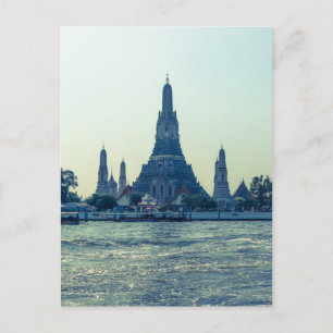 Wat Arun Tempel mit Fluss Thailand Bangkok Postkarte