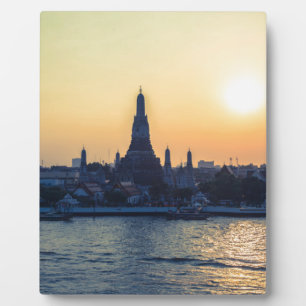Wat Arun Tempel Silhouette Thailand Bangkok bei So Fotoplatte