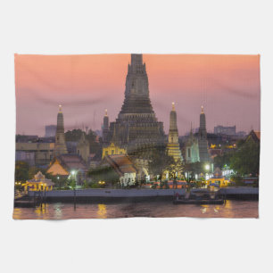 Wat Arun Temple Bangkok Thailand bei Sonnenunterga Küchentuch