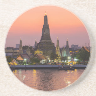 Wat Arun Temple Bangkok Thailand bei Sonnenunterga Untersetzer