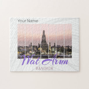 Wat Arun Temple Bangkok Thailand Sunset Souvenir
