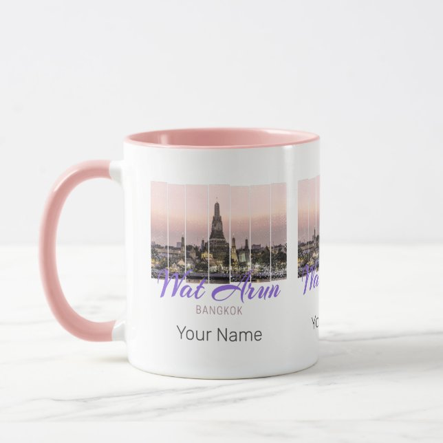 Wat Arun Temple Bangkok Thailand Sunset Souvenir Tasse (Links)