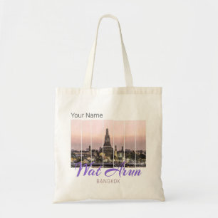 Wat Arun Temple Bangkok Thailand Sunset Souvenir Tragetasche