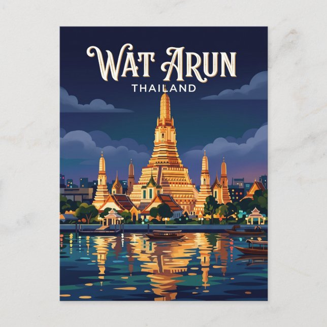 Wat Arun Thailand Postkarte (Vorderseite)