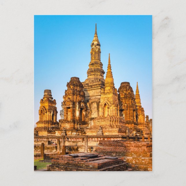 Wat Mahathat Postkarte (Vorderseite)