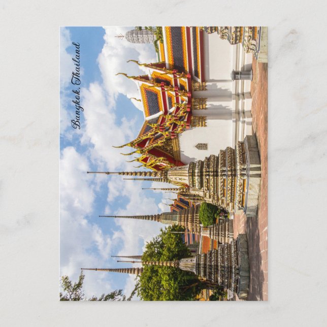 Wat Pho, Bangkok, Thailand Feiertagspostkarte (Vorderseite)