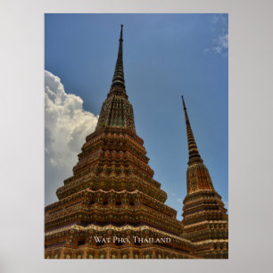 Wat Pho Stupa Padoga Tempel Thailand Reisen Poster