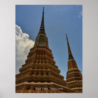 Wat Pho Stupa Padoga Tempel Thailand Reisen Poster