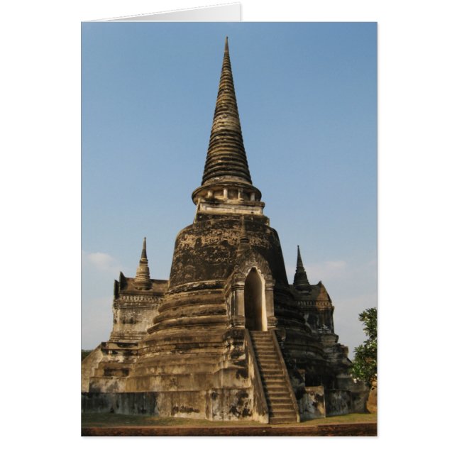 Wat Phra Si Sanphet ... Carte Ayutthaya, Thaïlande (Devant)