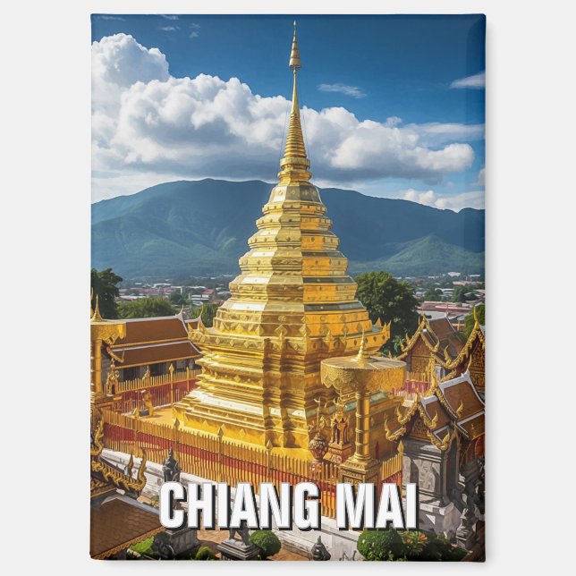 Wat Phrathat Doi Suthep Chiang Mai Thailand Magnet (Vorderseite)