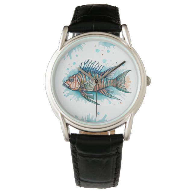 Watch - Aquarellreihe: Seeteufel Armbanduhr (Vorderseite)
