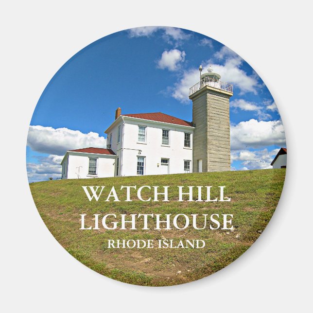 Watch Hill Lighthouse, Rhode Island Round Magnet (Vorne)