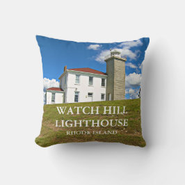 Watch Hill Lighthouse, Rhode Island Throw Kissen
