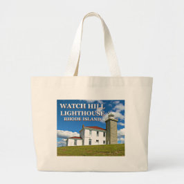Watch Hill Lighthouse, Rhode Island Tote Bag Jumbo Stoffbeutel