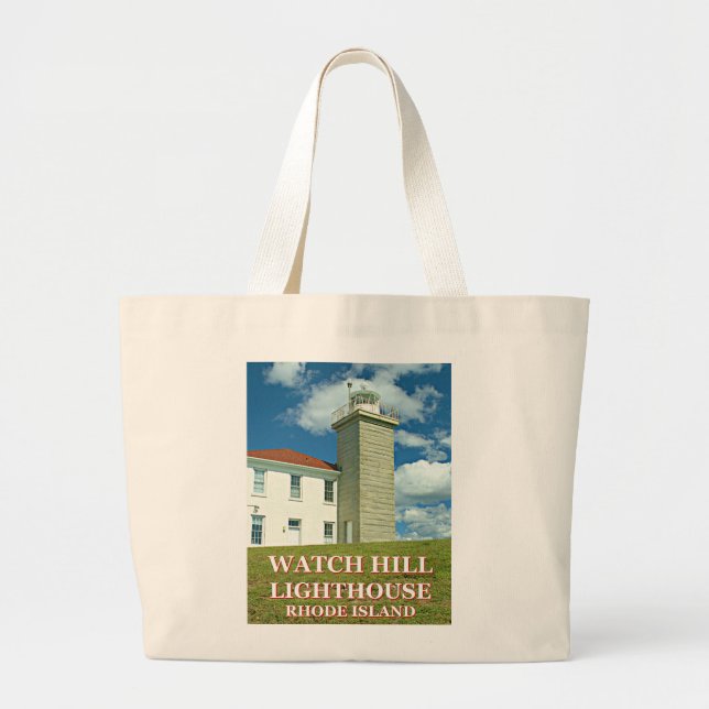 Watch Hill Lighthouse, Rhode Island Tote Bag Jumbo Stoffbeutel (Vorne)