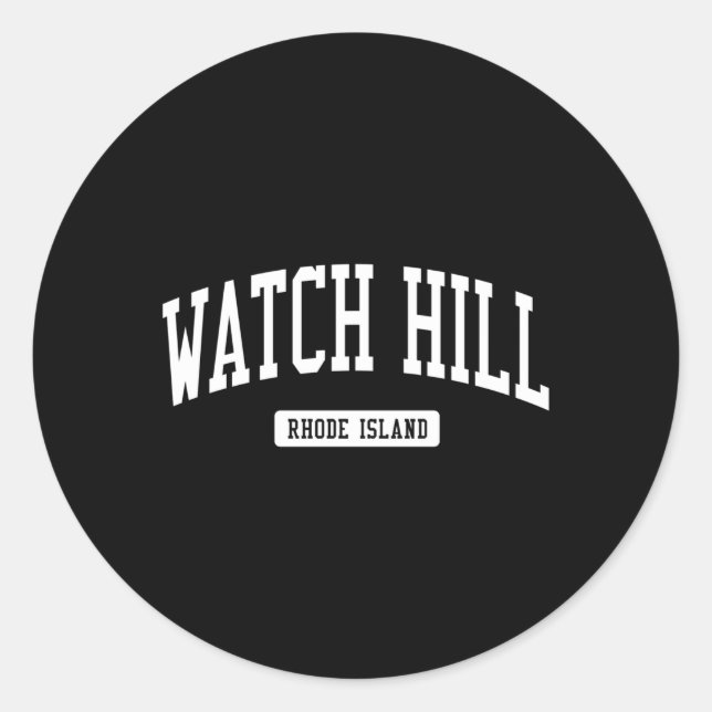 Watch Hill Rhode Island Ri Athletic Sports Runder Aufkleber (Vorderseite)