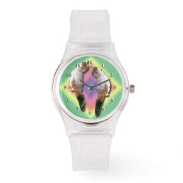 Watch - Katzen und Regenbogen Diamond Armbanduhr