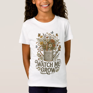 Watch Me Grow Retro Gießkanne Blumen T-Shirt