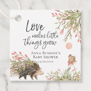 Watch Me Grow Wald Baby Shower Geschenkanhänger