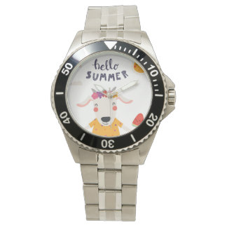 Watch zeigt Hello summer roter Armband Armbanduhr