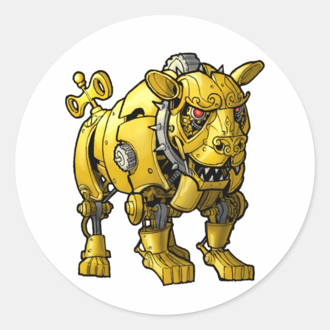 Watchdog-Sticker Runder Aufkleber (Vorderseite)