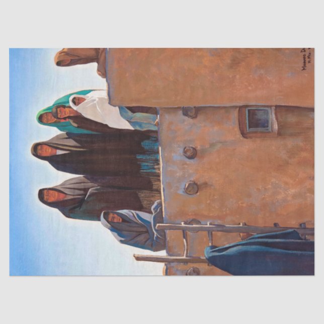 Watchers From Housetop by Maynard Dixon Seidenpapier (Vorderseite)