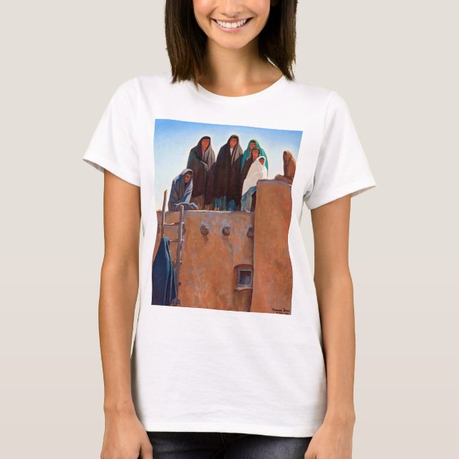 Watchers From Housetop by Maynard Dixon T-Shirt (Vorderseite)