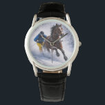 Watches | Jewelry | Watch |  Winter Horse | Gift Armbanduhr<br><div class="desc">Dynamic winter horse skijoring design capturing  the beauty,  strength and motion of this exciting sport. Perfect for horse lovers,  equestrian enthusiasts and fans of powerful horse imagery.</div>