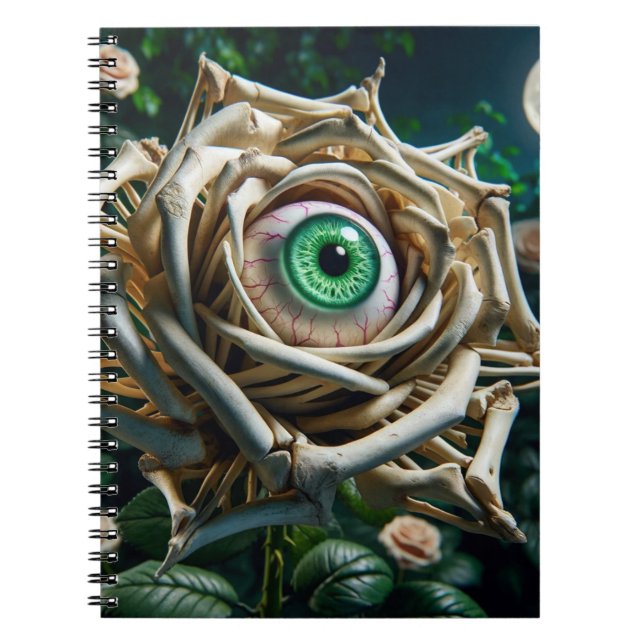 Watchful Bone Blume Notebook Notizblock (Vorderseite)