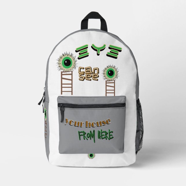 Watching Eye Print Cut Sew Bag Bedruckter Rucksack (Vorderseite)