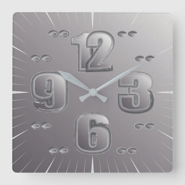 watching the clock quadratische wanduhr (Vorderseite)
